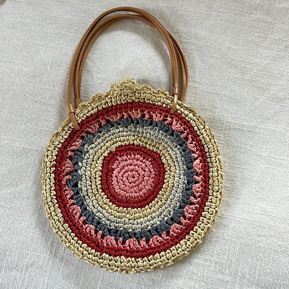 Dkny Bags Dkny Round Multicolor Straw Mini Purse Bag Poshmark